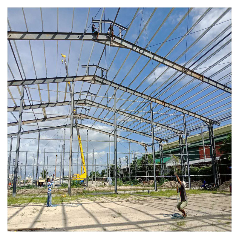 โครงสร้างเหล็กฟิลิปปินส์สําหรับพื้นที่กว้างของโรงงานโรงงาน
