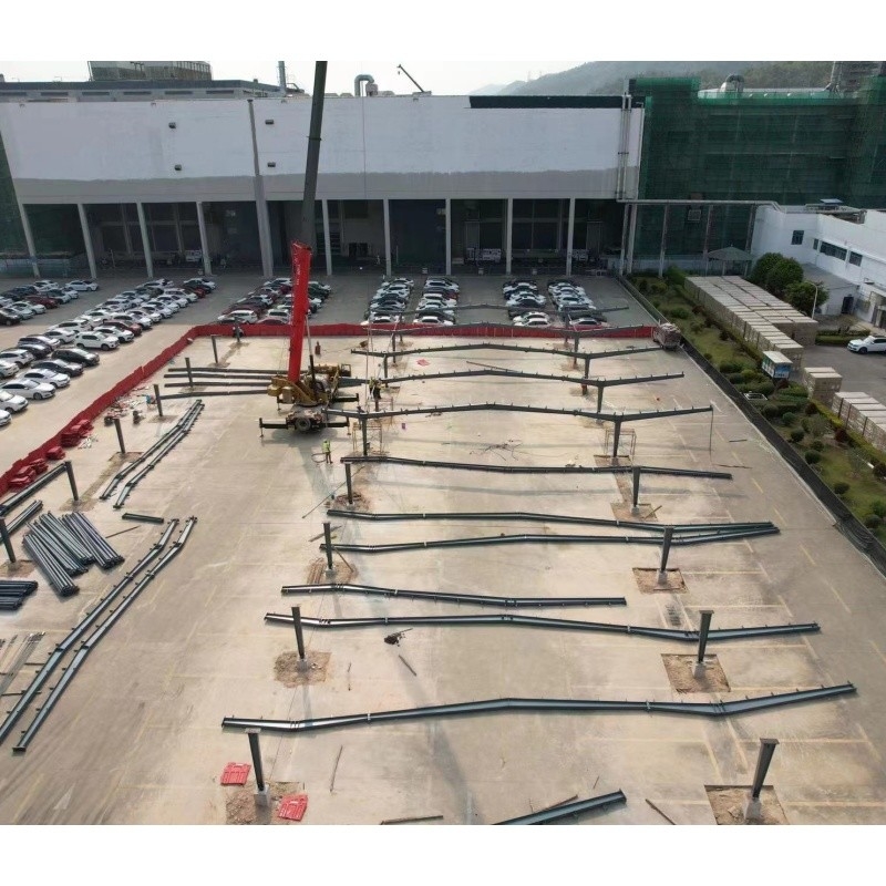 โครงการไฟฟ้าไฟฟ้าระยะยาว แบบโครงสร้างเหล็กทรง H แบบสะพาน