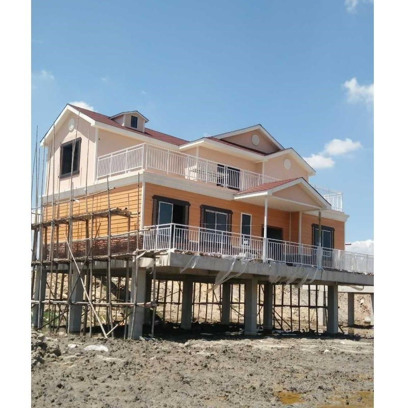CHINA HOT SELLING STEEL STRUCTURE PREFAB รีสอร์ท คอเทจ สวน คาบิน KIT MINI บ้านกรอบเล็ก