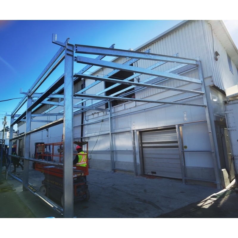 โครงสร้างเหล็กเบา Prefab โครงสร้างเหล็ก โครงสร้างเหล็ก โครงสร้างเหล็ก สําหรับโกดังกระบวนร้อน