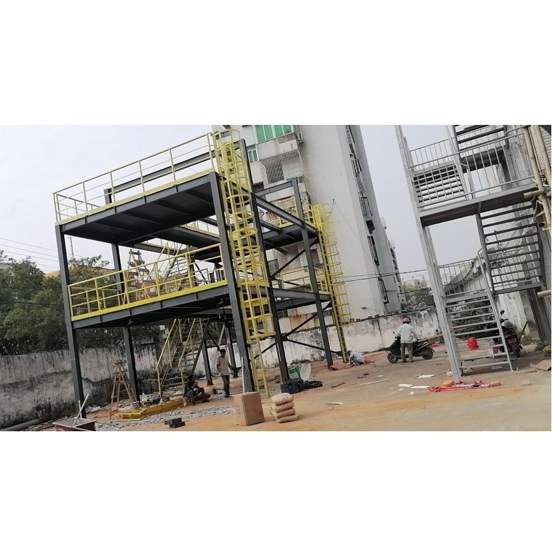 โครงสร้างเหล็ก Mezzanine Floor Warehouse โพลตฟอร์มเหล็กภายใน Mezzanine สําหรับโกดัง