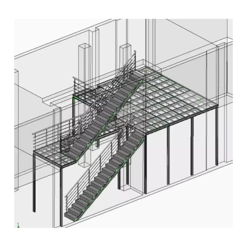 โครงสร้างเหล็ก Mezzanine Floor Warehouse โพลตฟอร์มเหล็กภายใน Mezzanine สําหรับโกดัง