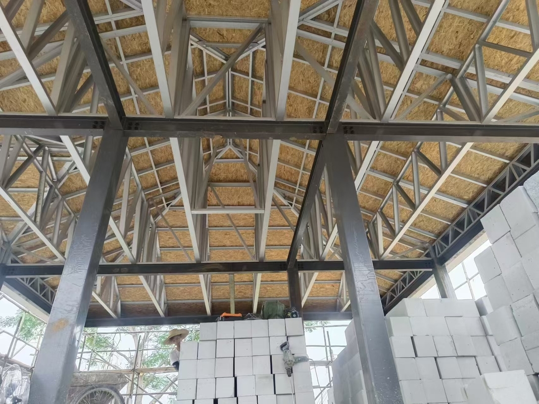 โครงสร้างเหล็กเบา โครงสร้างสแตนเลส Prefabricated คอนโดหรูสองชั้น Prefab บ้าน