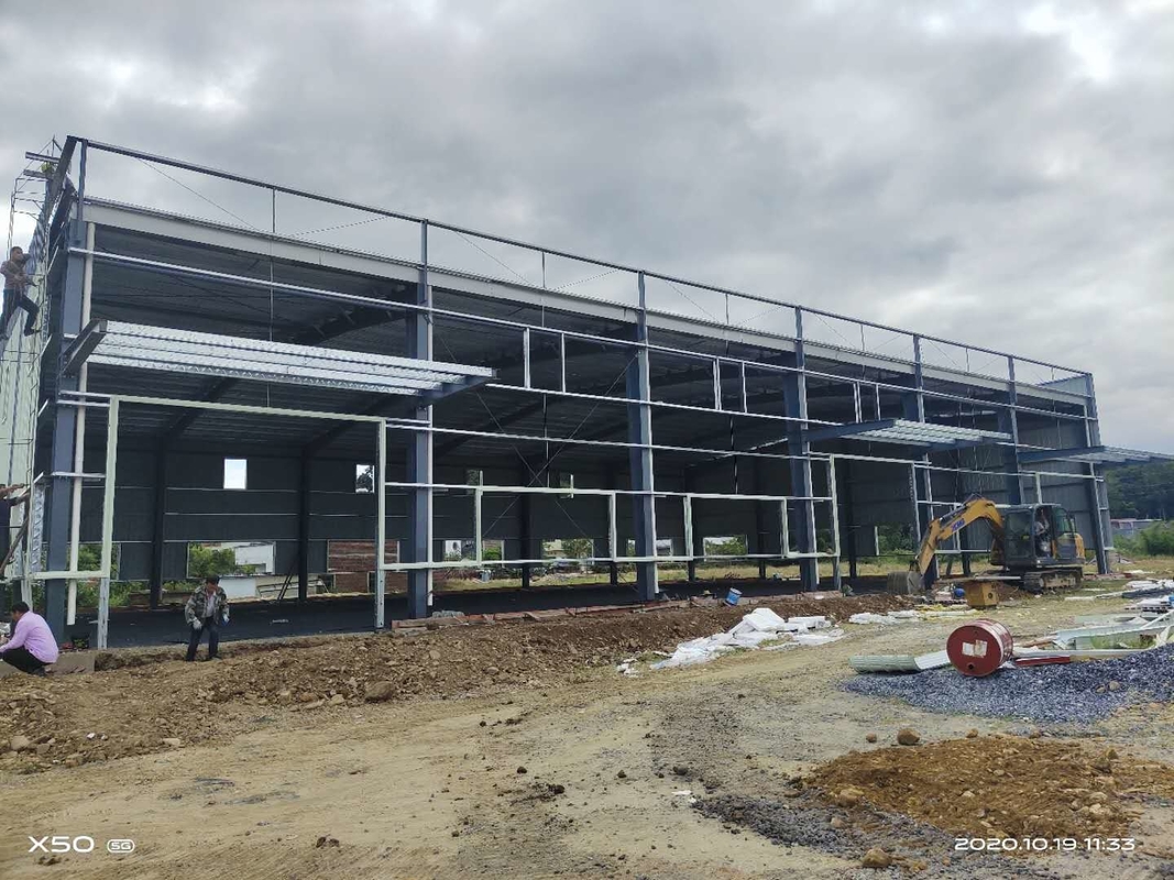 ประเภทใหม่ ของอาคาร Prefabricated โครงสร้างเหล็ก สร้าง Prefab โรงงาน