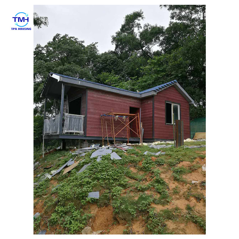 บ้านโครงสร้างสแตนเลสแบบทันสมัยสําหรับวิลล่าสแตนเลสเบาขนาดที่กําหนดเอง